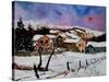 Winter landscape Ardennes Belgium-Pol Ledent-Stretched Canvas