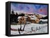 Winter landscape Ardennes Belgium-Pol Ledent-Framed Stretched Canvas