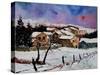 Winter landscape Ardennes Belgium-Pol Ledent-Stretched Canvas