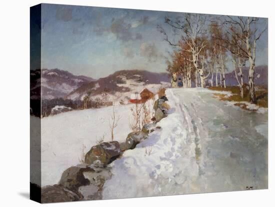 Winter Landscape at Lillehammer, 1906-Fritz Thaulow-Stretched Canvas