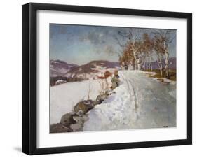 Winter Landscape at Lillehammer, 1906-Fritz Thaulow-Framed Giclee Print