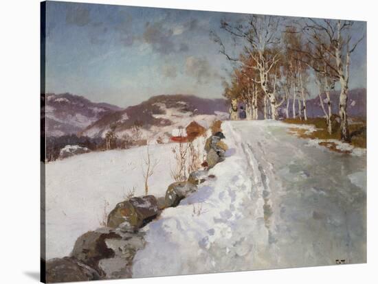 Winter Landscape at Lillehammer, 1906-Fritz Thaulow-Stretched Canvas