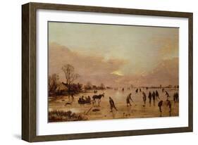 Winter Landscape at Sunset-Aert van der Neer-Framed Giclee Print