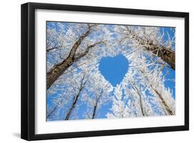 Winter Landscape,Branches Form a Heart-Shaped Pattern-06photo-Framed Photographic Print