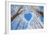 Winter Landscape,Branches Form a Heart-Shaped Pattern-06photo-Framed Photographic Print