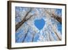 Winter Landscape,Branches Form a Heart-Shaped Pattern-06photo-Framed Photographic Print