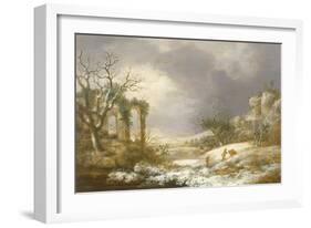 Winter Landscape, C.1750-60-Georges Remon-Framed Giclee Print