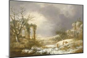 Winter Landscape, C.1750-60-Georges Remon-Mounted Giclee Print