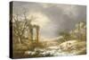 Winter Landscape, C.1750-60-Georges Remon-Stretched Canvas