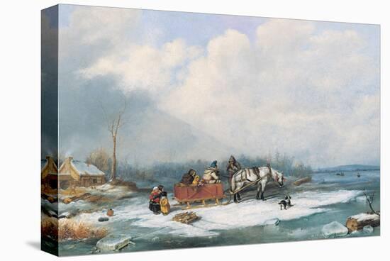 Winter Landscape, c.1849-Cornelius Krieghoff-Stretched Canvas