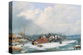 Winter Landscape, c.1849-Cornelius Krieghoff-Stretched Canvas