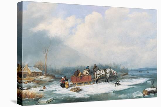 Winter Landscape, c.1849-Cornelius Krieghoff-Stretched Canvas