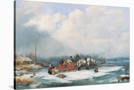 Winter Landscape, c.1849-Cornelius Krieghoff-Stretched Canvas