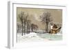 Winter Landscape - Chromolithography of Ciceri, N.D.-Eugene Ciceri-Framed Giclee Print