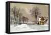 Winter Landscape - Chromolithography of Ciceri, N.D.-Eugene Ciceri-Framed Stretched Canvas