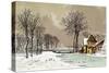 Winter Landscape - Chromolithography of Ciceri, N.D.-Eugene Ciceri-Stretched Canvas