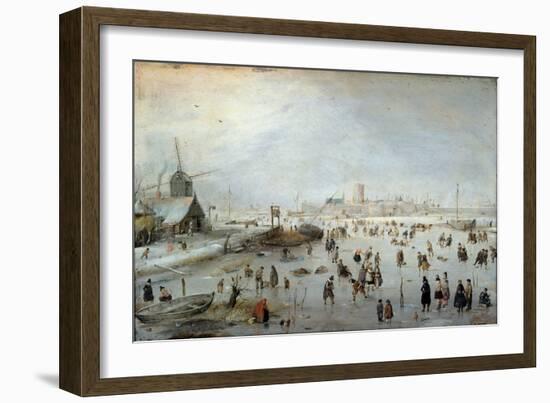 Winter Landscape, Early 1620s-Hendrik Avercamp-Framed Giclee Print