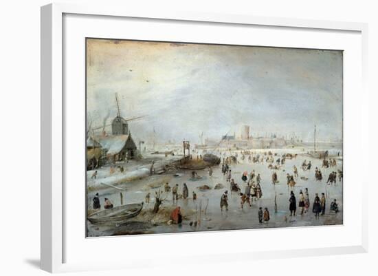 Winter Landscape, Early 1620s-Hendrik Avercamp-Framed Giclee Print