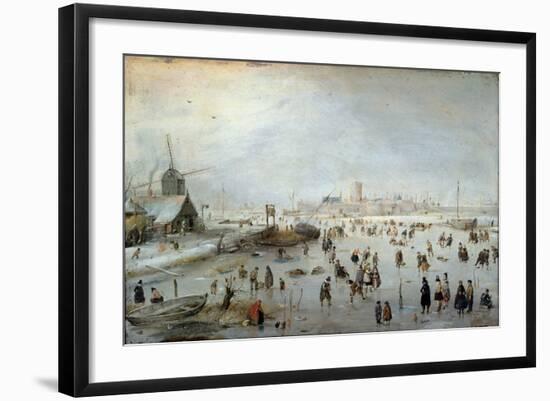 Winter Landscape, Early 1620s-Hendrik Avercamp-Framed Giclee Print