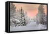 Winter Landscape in Lapland-udvarhazi-Framed Stretched Canvas