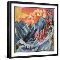 Winter Landscape in Moonlight, 1919-Ernst Ludwig Kirchner-Framed Giclee Print