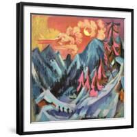 Winter Landscape in Moonlight, 1919-Ernst Ludwig Kirchner-Framed Giclee Print