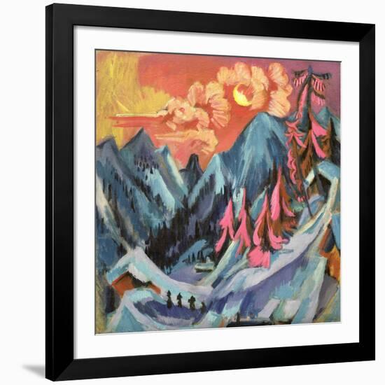 Winter Landscape in Moonlight, 1919-Ernst Ludwig Kirchner-Framed Giclee Print