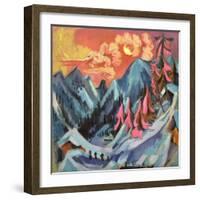 Winter Landscape in Moonlight, 1919-Ernst Ludwig Kirchner-Framed Giclee Print