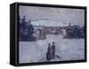 Winter Landscape in Skymning, 1881-82 (Oil on Board)-Edvard Munch-Framed Stretched Canvas