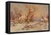 Winter Landscape in the Evening Sun-Juli Julievich Klever-Framed Stretched Canvas