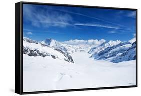 Winter Landscape in the Jungfrau Region-swisshippo-Framed Stretched Canvas