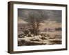 Winter Landscape. Near Vordingborg, 1827-Johan Christian Dahl-Framed Giclee Print