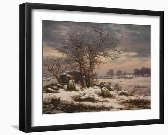 Winter Landscape. Near Vordingborg, 1827-Johan Christian Dahl-Framed Giclee Print