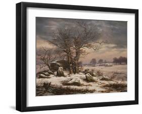 Winter Landscape. Near Vordingborg, 1827-Johan Christian Dahl-Framed Giclee Print