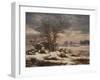 Winter Landscape. Near Vordingborg, 1827-Johan Christian Dahl-Framed Giclee Print