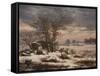 Winter Landscape. Near Vordingborg, 1827-Johan Christian Dahl-Framed Stretched Canvas
