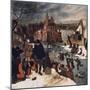 Winter Landscape, no.3-Pieter Brueghel the Younger-Mounted Giclee Print