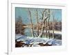 Winter Landscape On The Bank Of The River-balaikin2009-Framed Art Print