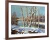 Winter Landscape On The Bank Of The River-balaikin2009-Framed Art Print