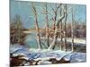 Winter Landscape On The Bank Of The River-balaikin2009-Mounted Art Print