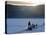 Winter Landscape, Reindeer and Snowmobile, Jokkmokk, Sweden-Peter Adams-Stretched Canvas