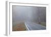 Winter Landscape Rural Scene with Woodland and Road-David Baker-Framed Photographic Print