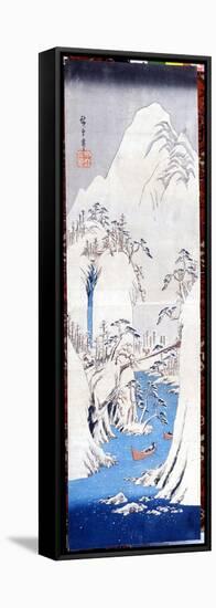 Winter Landscape, Sd. Prints by Katswshika (Utagawa) Hiroshige (1797-1858).-Katsushika Hokusai-Framed Stretched Canvas