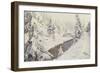 Winter landscape, St Moritz, 1930 by Peder Monsted-Peder Monsted-Framed Giclee Print