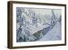 Winter Landscape, St. Moritz, 1930-Peder Moensted-Framed Giclee Print