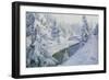 Winter Landscape, St. Moritz, 1930-Peder Moensted-Framed Giclee Print