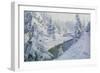 Winter Landscape, St. Moritz, 1930-Peder Moensted-Framed Giclee Print