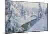 Winter Landscape, St. Moritz, 1930-Peder Moensted-Mounted Giclee Print