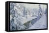 Winter Landscape, St. Moritz, 1930-Peder Moensted-Framed Stretched Canvas