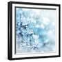 Winter Landscape.Winter Scene .Frozenned Flower-null-Framed Photographic Print